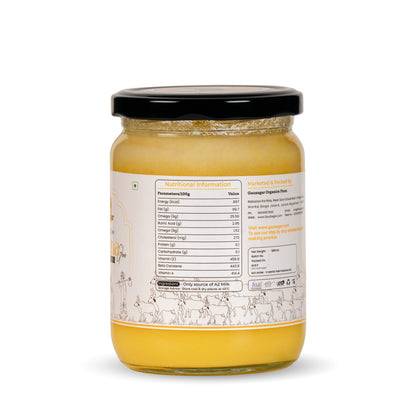 GauSagar A2 Desi Kankrej Cow Bilona Ghee 500ML Glass Jar