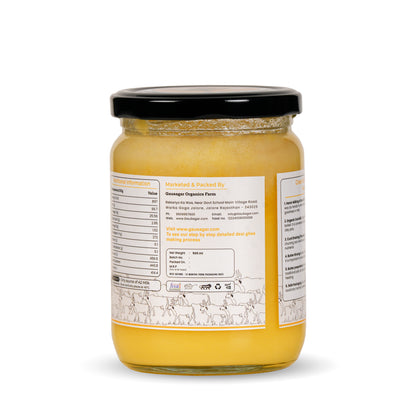 GauSagar A2 Desi Kankrej Cow Bilona Ghee 500ML Glass Jar