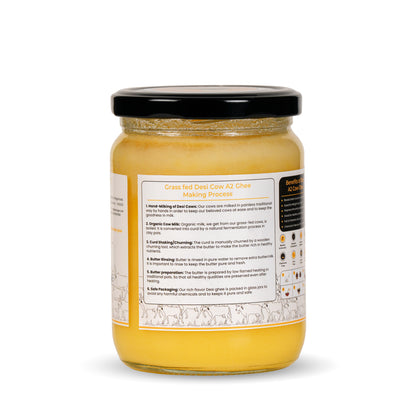 GauSagar A2 Desi Kankrej Cow Bilona Ghee 500ML Glass Jar